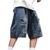 Bauzuoyo Pantaloncini da uomo corti baggy jeans Y2K oversize, jeans hip hop, skater, jeans, pantaloncini in denim, bermuda estivi, streetwear, pantaloni corti casual da jogging, XXL