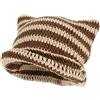 XehCaol Y2k Cat Beanie, divertente berretto con orecchie di gatto, cappello lavorato a maglia, cappello Cat Ears diavolo corna ragazza Y2k Grunge accessori