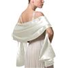 LumiSyne Donna Scialle In Raso Chiffon Silky Tinta Unita Wrap Stola Per Sposa Damigella Cerimonia Matrimonio Serata