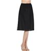 BEAUTELICATE Sottogonna Donna 100% Cotone Lunga Corto Mezza Gonna Sottoveste a Gonna Antistatico Vita Elastica Lingerie (Nero - 60cm, M)
