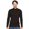 LAPASA Maglia Termica da Uomo con Collo Alto Finto in Micropile - Abbigliamento Termico Traspirante Maniche Lunghe Fodera in Pile Strato Base M102/M123/M132