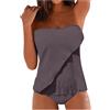 Generico Costume da Bagno Donna Due Pezzi Vita Alta Costumi Due Pezzi Ragazza Intero Contenitivo Pancia E Seno Copricostume Mare Nero Mode Primavera 2025 Firmata