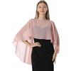GIBZ Scialle Coprispalle Donna Elegante Chiffon Stola | Mantellina Estivo, Sciarpe Poncho per Sposa Matrimonio Cerimonia Festa