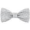 HOULIFE Papillon da uomo con strass pre-annodato papillon con paillettes papillon regolabile con cristallo per feste di nozze banchetti