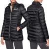 Emporio Armani EA7 Piumino Invernale Mezza Lughezza da Donna con Imbottitura Sintetica, 6DTK01 (IT, Testo, XL, Regular, Regular, Nero)