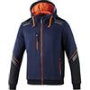 sparco 02414BMAF - Felpa da Lavoro con Cappuccio Tech Full Zip Colorado Blue