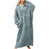 JENJON Felpa Coperta Oversize con Maniche e Cappuccio per Donna e Uomo Extra Long Flannel Hoodie Super Morbid Taglia Unica