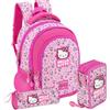 Clondo Pacchetto Scuola 3pz Per Hello Kitty Fan