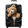 PEARLOVE Custodia per Valigia, Protezione per Valigia, Custodia da Viaggio per valigie da 20 a 34 pollici, Accessori da Viaggio Elastici e Lavabile in Spandex, 140 cm, M(fits 24-26Inch suitcase