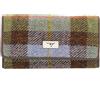 Glen Appin Harris Tweed LB2106 Tweed - Portafoglio lungo pieghevole da donna, Colore 15 Blue Check