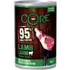 Wellness Core, cibo umido per cani, 95% carne di agnello e verdure, senza additivi artificiali, formato pratico 0,4 kg, mangime sano ed equilibrato, ideale per tutte le razze