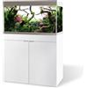 AQPET RIVERIUM Acquario Completo 240L con Mobile in Legno, Vetro Extrachiaro 10 mm, Filtro Esterno HALO 300, LED RGB BRIGHT 900R, Riscaldatore 200W, Acqua Dolce e Marina (Bianco)