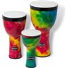 World Rhythm Set Djembe Impilabili in PVC Arcobaleno | 3 misure da 20,3 cm, 25,4 cm e 30,5 cm | Con borse per il trasporto | Ideale per scuole e studenti