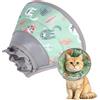 Kinesgsg Collare Elisabettiano Gatto Morbido, Circonferenza del Collo 17-22 cm, Collare Elisabettiano Cane Regolabile, Collares Protettivo Gatto Cane, per Recupero Postoperatorio (Verde Menta, M)