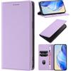 GoodcAcy Cover per Oneplus Turbo 6, Custodia Flip Pelle Leather Portafoglio Magnetica Libro [Slot Schede], Silicone TPU Bumper Wallet Supporto Cover, Antiurto [Kickstand] (viola)