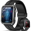Marsyu 2026 Smartwatch Uomo con ECG+PPG/Pressione Sanguigna/Acido Urico/Sonno/BMI | 1,83Curvo Salute Orologio Fitness,Sonno, BMI, 24H Cardiofrequenzimetro/SpO2/Temperatura/HRV,Pulsante SOS,Health Glace, IP68