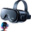 LONGLU Occhiali VR per smartphone, cuffie 3D per realtà virtuale, senza cuffie, lenti HD anti-luce blu, IPD e messa a fuoco regolabili, compatibili con iPhone e Android (5-7) (senza cuffie)