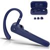 Atheewon Auricolare Bluetooth Singolo con CVC8.0 e ENC Doppio Microfono V5.4 Auricolari Bluetooth con 25 Ore Di conversazione, 180 Ore di Standby, Cuffie con Gancio Girevole per Guida/Lavoro/Ufficio, Blu navy