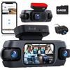 Ohradio 360° Dash Cam WiFi 4 Canali 4K con Scheda SD 64GB | ADAS, GPS, G-Sensor, Loop, Visione Notturna, Parcheggio 24H