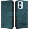 Bravoday Cover per Honor X7a / Honor X7a, Flip Custodia in Pelle PU con Slot per Schede, Portafoglio Custodia per Honor X7a / Honor X7a, Verde