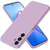 EASSGU Custodia per Samsung Galaxy S23 FE (6.4 Inches), Cover Morbida in Silicone TPU - Erba Viola