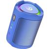aowoka Cassa Bluetooth Portatili senza fili con luce LED, Display Digitale Intelligente+Smart EQ, Altoparlante Bluetooth Bassi Potente, Bluetooth 5.4, Speaker da Esterno per Viaggi, Sport, Feste, Blu