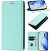 GoodcAcy Cover per Oneplus Turbo 6, Custodia Flip Pelle Leather Portafoglio Magnetica Libro [Slot Schede], Silicone TPU Bumper Wallet Supporto Cover, Antiurto [Kickstand] (Verde chiaro)