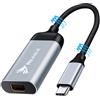 Reagle Adattatore USB-C a Mini DisplayPort 4K 60Hz Tipo-C 3.2 Convertitore alloggiamento in alluminio Plug & Play Mirroring & Espansione unidirezionale Video Mirroring Esteso Desktop