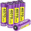 AKTTKA Batterie AA Al Litio Ricaricabili,8 Pezzi,4070 mWh,1,5 V.Solo Per Caricabatterie Agli Ioni Di Litio. Adatte Per Controller Di Gioco,Serrature Intelligenti,Mouse E Tastiere,Termometri Auricolari