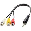 chenyang Cavo audio RCA 3 Cavo RCA maschio a jack da 3,5 mm Cavo AUX Cavo audio ausiliario da 3,5 mm Video