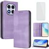 OUEAYIEN Cover per POCO X7/Redmi Note 14 Pro+/Note 14 Pro 5G Custodia a Libro Vio | Blocco RFID,con Vetro Temperato,Pelle Portafoglio Case,Porta Carte,Vintage Flip Custodia per Redmi Note14 Pro Plus
