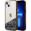 CG MOBILE Ferrari - Custodia rigida per iPhone 14, colore: Argento con stampa Scuderia, antigraffio PC/TPU, confortevole e durevole con porte accessibili, assorbimento degli urti e logo firma