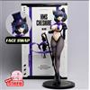 28cm Azur Lane Cheshire Cat Girl Mage 2 Head Anime Girl Action Figure