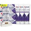 LuxPaks Dental Care Set: CRST Luminous Purple 3-Pack + LUXPAKS Squeezer | Purple Whitening Toothpaste 3-Pack, 4.6 oz Each, Reusable Toothpaste Squeezer Included