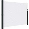 KGFHERENB Tenda laterale estensibile, bianca, 160 x 600 cm, doppia tenda laterale, paravento, protezione solare, divisorio per balcone, terrazza, giardino