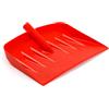 EarlyGrow Pala da neve larga 42,5 cm, resistente, in plastica, per neve, rifiuti, foglie e detriti da giardino, compatibile con manici, stantmi e alberi da 28 mm (rosso)