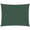 vidaXL Parasole a Vela Oxford Rettangolare 5x7 m Verde Scuro