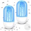 Tiptop Home Lampada Antizanzare Elettrica Lampada Zanzare Plug in 2 Packs 2100V Uccisore di Mosche Per Mosche con Luce LED da Interno Cattura Insetti Per Interni, Esterni, Cucina, Giardino (Blu)