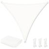 WOLTU Telo Ombreggiante in PES, Poliestere 200 g/m², Vela Ombreggiante Idrorepellente, Telo Parasole per Esterni, Protezione Solare, con Anelli a D e Corde, per Balcone, Pergolato,5x7x7 m, Crema