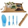 FEIQIAO Tappetino da giardino in pelle, portatile, per piante grasse, impermeabile, pieghevole, per il rinvaso, 60 cm x 30 cm