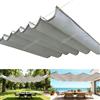 ZFEBHMY Tenda Parasole Retrattile, Esterno Impermeabile Tenda da Sole Scorrevole, Crema Solare Vela Parasole A Onda con Occhielli e Corda per Terrazze Cortili Verande e Gazebo-Light gray||250x300cm