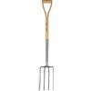 Kent & Stowe Forchetta da giardino - Forca da giardino in acciaio inossidabile per superfici ampie, con manico in frassino, lunghezza: 110 cm