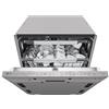 LG DB597TXSW Lavastoviglie da Incasso Classe A -20%, 14 Coperti, Vapore TrueSteam Senza Aloni, QuadWash Serie 5, Bassa Rumorosità 43dB, Rastrelliere Regolabili EasyRack Plus, Info Light, Noble Steel