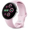 Google Pixel Watch 3 (41 mm) - Cassa color argento lucido - Cinturino rosa quarzo - Wi-Fi
