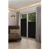 Khome K-home Klemmfix Palma, Tenda plissetata, Nero (Anthrazit), 40 x 130 cm