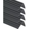 ProfiPVC Set di 4 Profili per gradini paraspigolo autoadesivi PVC 50x40mm 150cm Nero | Striscia antiscivolo per scale, protezione bordi, facile da tagliare e installare, flessibile