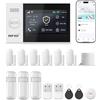 XNY Schermo Tattile Completo Allarme Casa Senza Fili 4G, Allarme Casa WiFi con Sirena, Antifurto Casa Wireless con Avviso APP, 16 Pezzi: Sensore di movimento, Sensore per Porte e Finestre, Telecomando