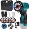Telituny Smerigliatrice Angolare a Batteria 16,8V 75mm con 2 Batterie 1300mAh, Mini Flex 3 Pollici 22000 Giri/Min, Motore 550 in Rame, Disco da 75mm per Taglio, Levigatura e Lucidatura, Senza Fili