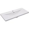 FWIKDUN Lavabo Da Incasso 91x39,5x18,5 cm Ceramica Bianco | Superficie Smaltata, Facile Da Pulire, Con Troppopieno, Per Bagno E Toilette