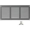 LIRAST 300x150mm Griglie D'Aerazione/Ventilazione in Metallo - Grigia Griglia D'aria con Rete Anti Insetti
